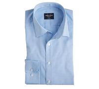 Marvelis Body Fit Camisa manga larga New Kent cuello a cuadros azul, azul, 39