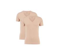 Marvelis Body Fit - Camiseta de manga corta con cuello en V, color carne, XL