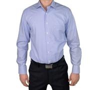 Marvelis - Camisa casual - Rayas - Clásico - Manga Larga - para hombre azul 38