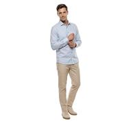 Marvelis Camisa de corte moderno de manga larga Chambray, Azul 11., 45
