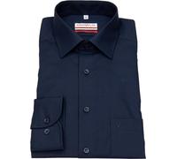 Marvelis Camisa de corte moderno manga larga con bolsillo en el pecho popelina azul noche talla, azul oscuro, 45