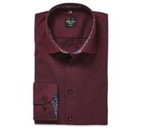 Marvelis Camisa de hombre manga larga delgada 752824, rojo oscuro, 40