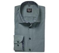 Marvelis Camisa de hombre manga larga delgada 752824, verde oliva, 41