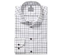 Marvelis Camisa de hombre manga larga regular cuadros 701824, rojo oscuro, 45