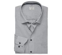 Marvelis Camisa de hombre manga larga regular cuadros 708424, Verde grisáceo., 50
