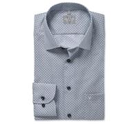 Marvelis Camisa de hombre manga larga regular geométrico 701624, verde, 41
