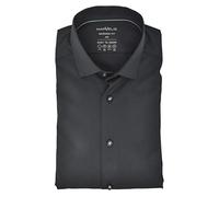 Marvelis Camisa para hombre Easy to Wear, moderna, corte Kent, cuello de manga larga, elástica, monocolor, antracita, antracita, 42