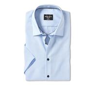Marvelis New York Kent - Camisa de manga corta para hombre, color liso, Smoke Blue 13, 42