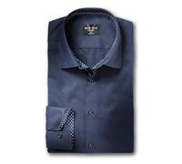 Marvelis New York Kent - Camisa de manga larga para hombre, color liso, azul marino 18., 41