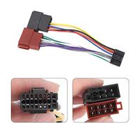 Marvellous Adaptador de Conector de arnés, 16 Pines ISO Bus Hembra Adaptador de Conector de arnés Cable de Radio de Coche Arnés de cableado para Kenwood NC