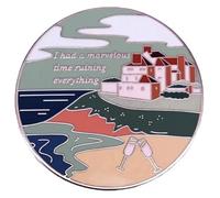 Marvelous Time Ruining Everything Beach House Last Great Dynasty Song Pop Music Star Singer Letra de 3,3 cm esmaltada, 1.3 Inches wide, Esmalte, Esmalte