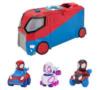 Marvel Spidey and His Amazing Friends Web Transporter Feature Vehicle, Lights & Sounds - Includes 3 Amazing Mini Vehicles, Unisex