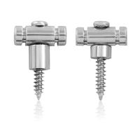 Marvexi 2 guías de cuerda de rodillo plateado, pieza de repuesto de guía, compatible con guitarras eléctricas Fender Stratocaster y Telecaster