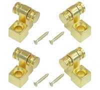 Marvexi 4 guías de cuerda de rodillo dorado, pieza de repuesto de guía, compatible con guitarras eléctricas Fender Stratocaster y Telecaster