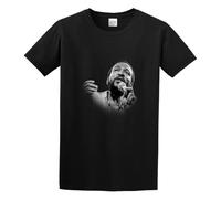 Marvin Gaye Print Unisex T-Shirts Men tee Cotton Tops Black Shirt M