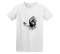 Marvin Gaye Print Unisex T-Shirts Men tee Cotton Tops White Shirt L