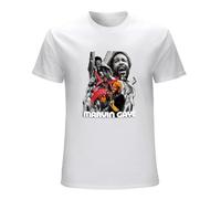 Marvin Gaye Print Unisex T-Shirts Men tee Cotton Tops White Shirt S