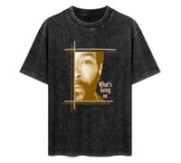 Marvin Gaye What's Going On Photo Brown Washed Round Neck Men Women tee Shirt Size XL