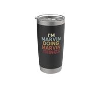 Marvin Name Marvin Personalized Name First Given Vaso térmico de acero inoxidable de doble pared
