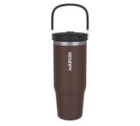 MARVIN THE ICED - 1000 ML- Termo Acero Inoxidable Reutilizable - Botella Térmica Premium para Frío y Calor - Estilo Elegante para Deporte, Trabajo y Urbano (Mocha)