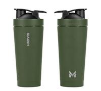 MARVIN THE SHAKED - Termo Batidor Acero Inoxidable 750 ml - Conserva frío 12 horas - Conserva calor 8 horas - Diseño Premium para Smoothies, Protein Shakes y Estilo Activo - Sin BPA (Cadet)