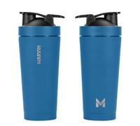 MARVIN THE SHAKED - Termo Batidor Acero Inoxidable 750 ml - Conserva frío 12 horas - Conserva calor 8 horas - Diseño Premium para Smoothies, Protein Shakes y Estilo Activo - Sin BPA (Deep Dive)