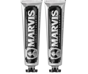 Marvis Dentífrico (Regaliz y Menta) - 85 ml, Negro (Pasta de dientes) (Paquete de 2)