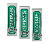 Marvis Pasta de dientes de menta, clásica y fuerte, 85 ml, gel dentífrico con garantía de sabor, pasta dental para un frescor revitalizante y duradero