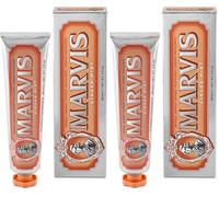 Marvis Pasta de dientes de jengibre y menta, 85 ml, dentífrico para la limpieza bucal, elimina la placa y reduce las baterias, frescor duradero (Paquete de 2)