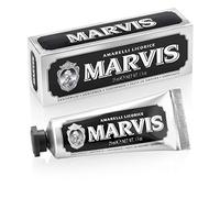 Marvis Pasta de Dientes Liquorice Mint, 1 x 25 ml | Ayuda a Eliminar la Placa, Previene la Caries, Frescor Duradero, Sabor Sensacional, para Adultos, Clínicamente Testada