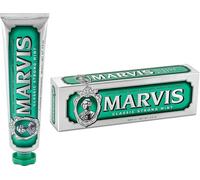 Marvis Pasta de dientes de menta, clásica y fuerte, 85 ml, gel dentífrico con garantía de sabor, pasta dental para un frescor revitalizante y duradero
