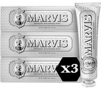 Marvis Smokers Pasta dentífrica Blanqueadora Menta 3 × 85 ml Pasta dentífrica Blanqueadora Promueve un blanqueamiento dental natural, la pasta de dientes elimina la placa y aporta frescura duradera