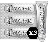 Marvis Smokers Pasta dentífrica Blanqueadora Menta 3 × 85 ml Pasta dentífrica Blanqueadora Promueve un blanqueamiento dental natural, la pasta de dientes elimina la placa y aporta frescura duradera