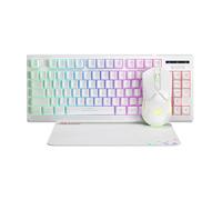 Marvo CM310WH 3 en 1 Juego Juego Teclado, Ratón y Alfombrilla Combo - Blanco