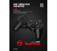 Marvo 006 Gamepad for PC Double Shock Gaming Controller Joypad USB Cable 1.5 m B