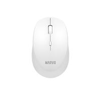 MARVO WM103 - Ratón inalámbrico silencioso ergonómico, 2,4 GHz, 800-1600 DPI, color blanco