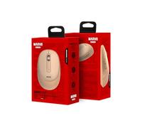 MARVO WM111PK - Ratón inalámbrico Bluetooth 5.2 y 2.4 GHz, 6 botones programables, 1600 DPI, ergonómico, color rosa