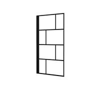 Marwell Bricks - Mampara plegable para bañera (140 x 80 cm, cristal de seguridad de 4 mm, marco de aluminio de alta calidad), color negro