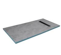 MARWELL Elemento de ducha de 90 x 160 x 4 cm directamente con desagüe integrado y drenaje horizontal, se puede instalar en el suelo y sin barreras