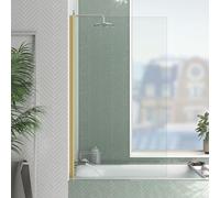 Marwell Golden Touch - Mampara plegable para bañera, 140 x 80 cm, color dorado