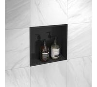 MARWELL Luca - Nicho de Pared (32 x 32 cm, Acero Inoxidable), Color Negro