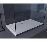MARWELL Plato de ducha 140 x 90 cm - Plato de ducha de alta calidad de acrílico sanitario, apto para mamparas de ducha con una superficie base de 140 x 90 x 4 cm, rectangular, blanco, FAC371