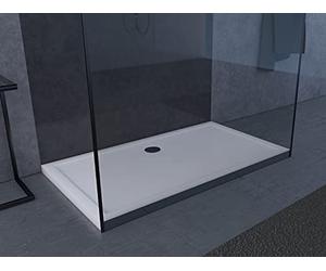 MARWELL Rectangular, 140 x 80 cm, acrílico sanitario, MARWELLaus de, apto para mamparas de ducha, FAC377, blanco, 140 x 80 x 4 cm
