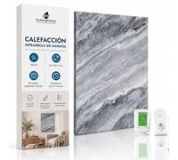 Marwona calefactor de infrarrojos de piedra natural 500 W - Qarama | Termostato inalámbrico, calefactor de mármol auténtico, montaje mural, 60 x 50 cm, eficiente, silencioso, diseño elegante