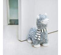 Marwood Bonito tope de puerta decorativo para el hogar y la oficina, cabra con bufanda, tope de puerta interior pesado de tela, tope de puerta de animal de peluche decorativo para piso