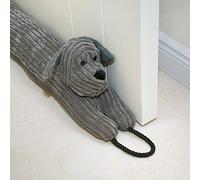 Marwood Burlete Decorativo para Bajos de Puertas y Ventanas, 121,9 cm, con Peso, Animal, Bloqueador de Corrientes y Ruidos, Serpiente, con Asas para Colgar, Perro Gris