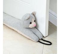 Marwood Burlete Decorativo para Bajos de Puertas y Ventanas, 121,9 cm, con Peso, Animal, Bloqueador de Corrientes y Ruidos, Serpiente, con Asas para Colgar, Gato Gris