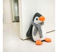 Marwood - Tope de puerta decorativo para el hogar y la oficina, bonito tope de puerta interior con peso y diseño de pingüino, tope de tela con relleno y diseño de animal para el suelo