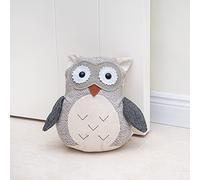 Marwood - Tope de puerta decorativo para el hogar y la oficina, bonito tope de puerta interior con peso y diseño de búho, tope de tela con relleno y diseño de animal para el suelo