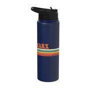 MARX Retro Personalizado Nombre Vintage Rayas Stainless Steel Insulated Water Bottle